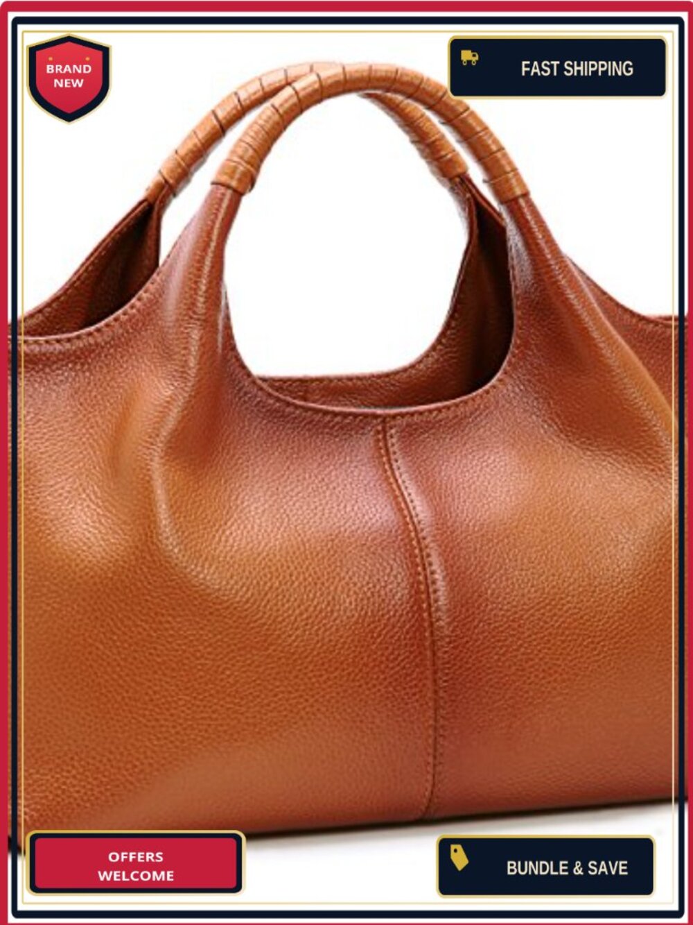 Genuine Leather Satchel Crossbody Shoulder Bag Hobo Purse
